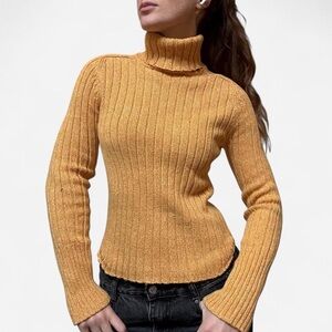 Vintage 90s american eagle ribbed cotton turtleneck